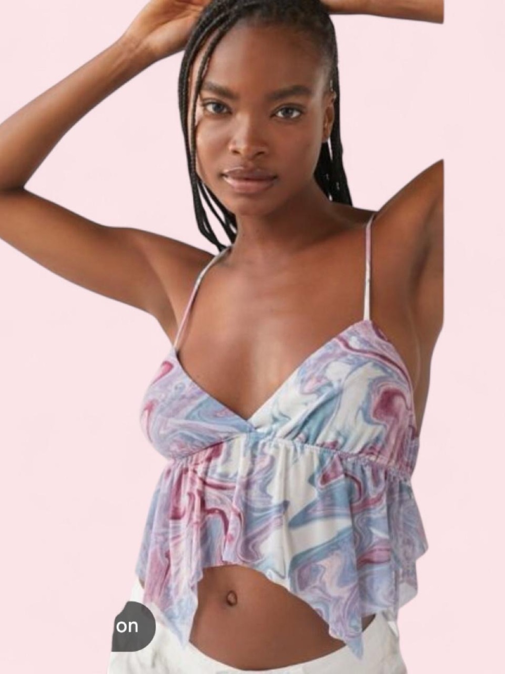 Urban Outfitters Flowing Purple and Blue Mesh Tank Top